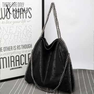 Xajzpa - Fashion New Women’s Chain Shoulder Bag Large Capacity Crossbody Tote Female Foldable